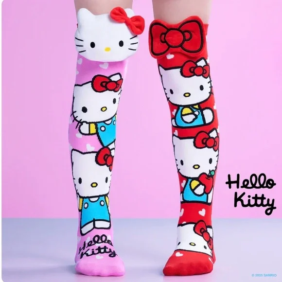 MADMIA Knee Soc Bundle - Pink and Blue Hello Kitty/Makeup NWT - Picture 2 of 6